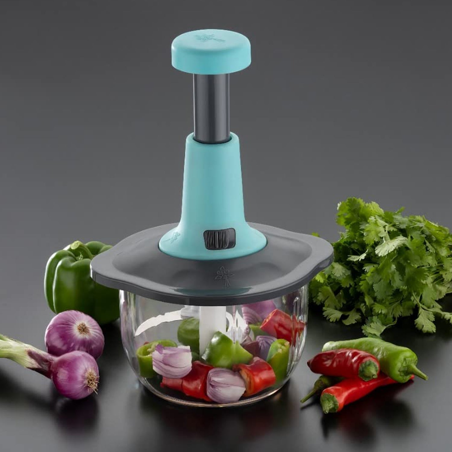 5329 Push Chopper Manual Food Chopper and Hand Push Vegetable Chopper, Cutter, Mixer Set for Kitchen with 3 Stainless Steel Blade DeoDap 5329 Push Chopper Manual Food Chopper and Hand Push Vegetable Chopper, Cutter, Mixer Set for Kitchen with 3 Stainless Steel Blade DeoDap